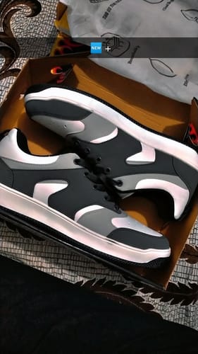 Customer photo review of LOUIS Charcoal Grey Men's casual sneaker