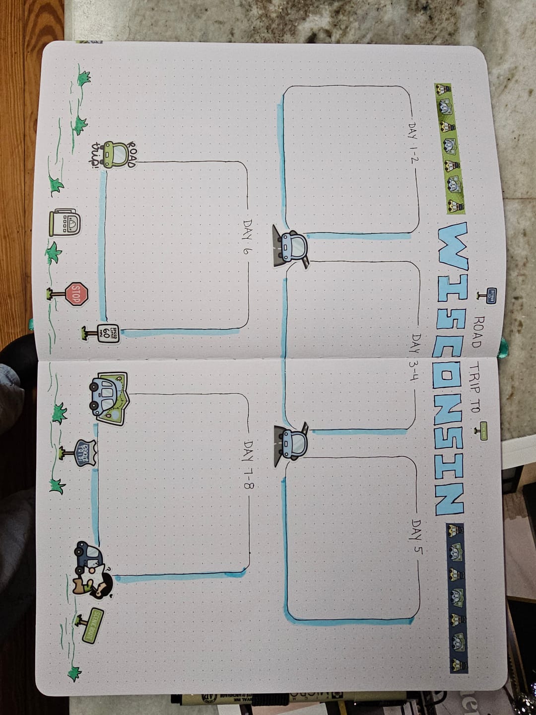 Customer photo review of Roadtrip Sticker Set