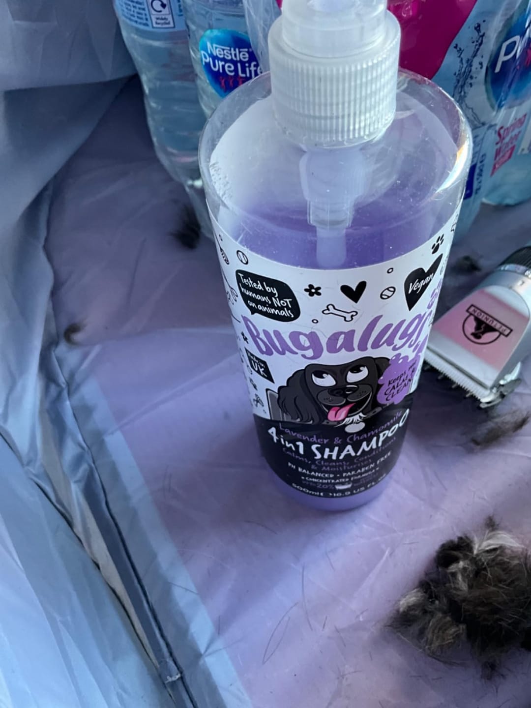 Customer photo review of 4 in 1 Dog Shampoo (Lavender & Chamomile)