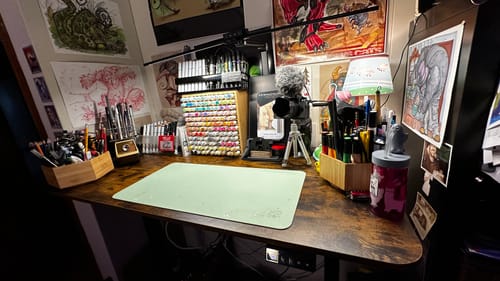 Customer photo review of Flycity Electric Standing Desk Height Adjustable Computer Desk