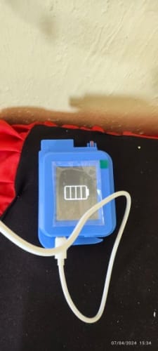 Customer photo review of Mini PrintPeak Handheld Inkjet Printer - Perfect for Curved Surfaces