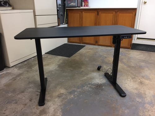 Customer photo review of Flycity Electric Standing Desk Height Adjustable Computer Desk