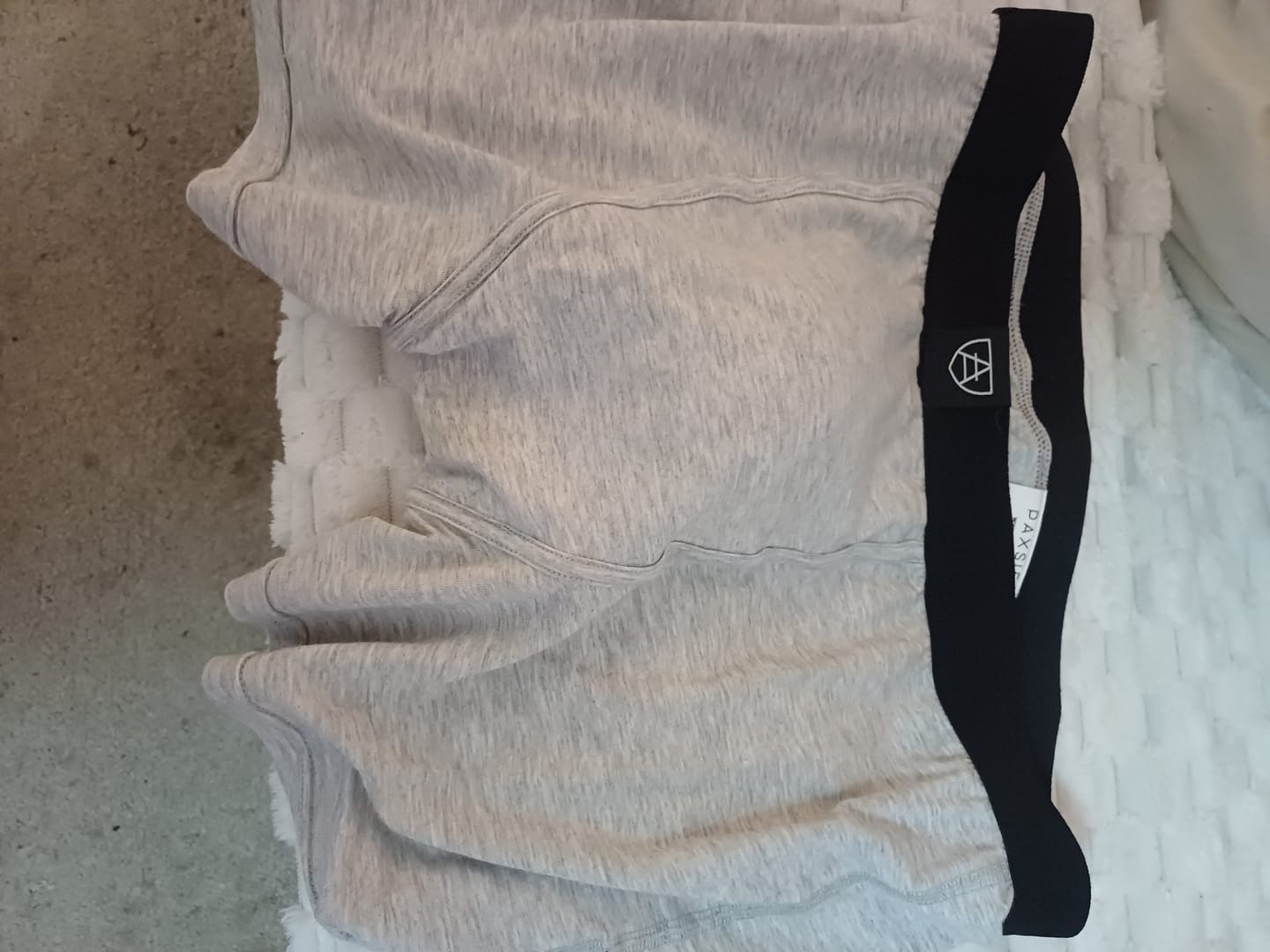 Customer photo review of Grey all-in-one packing boxers