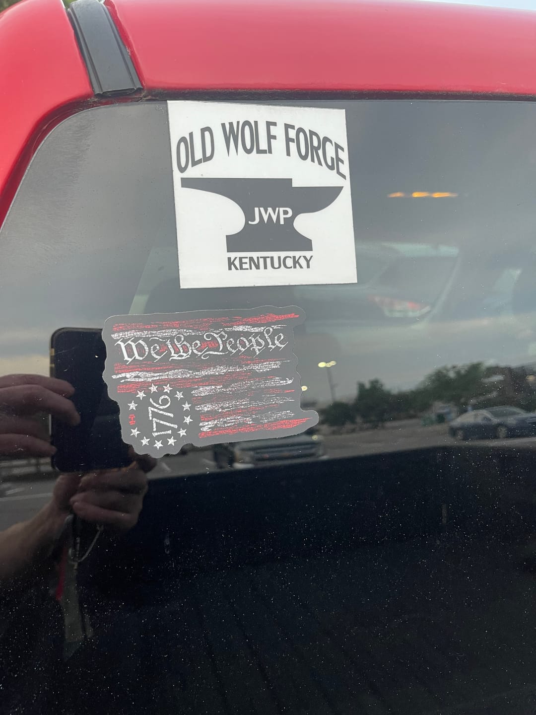 Customer photo review of We The People 1776 Flag Decal