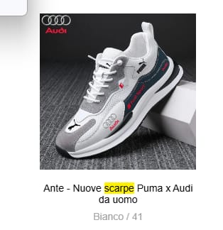 Customer photo review of Ante - Nuove scarpe Puma x Audi da uomo