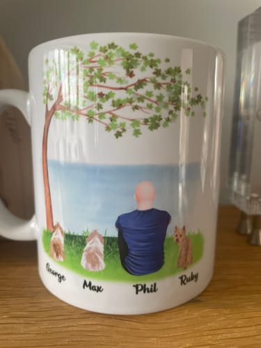 Customer photo review of Man & Dogs - Best Dog Dad Ever Personalised Mug