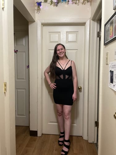 Customer photo review of Lucia Mini Dress (BLACK)