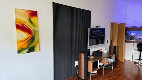 Customer photo review of Wooden Wall Panel | Mocca | Premium 3-sided Wood Veneer