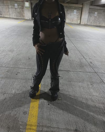 Customer photo review of BUTTERFLY BIKINI SET (BLACK DENIM)