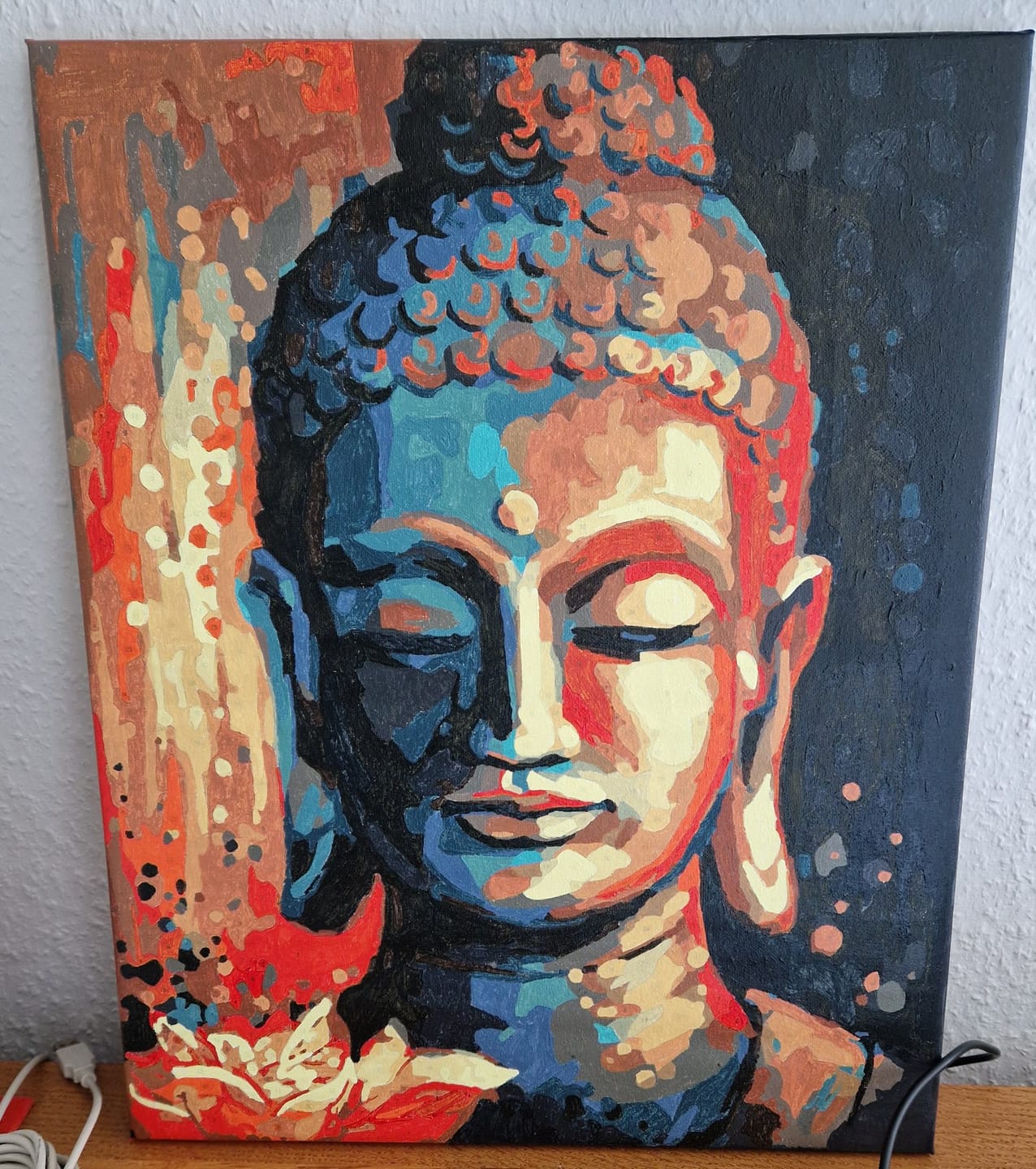 Customer photo review of Malen nach Zahlen - Buddha mit Blume