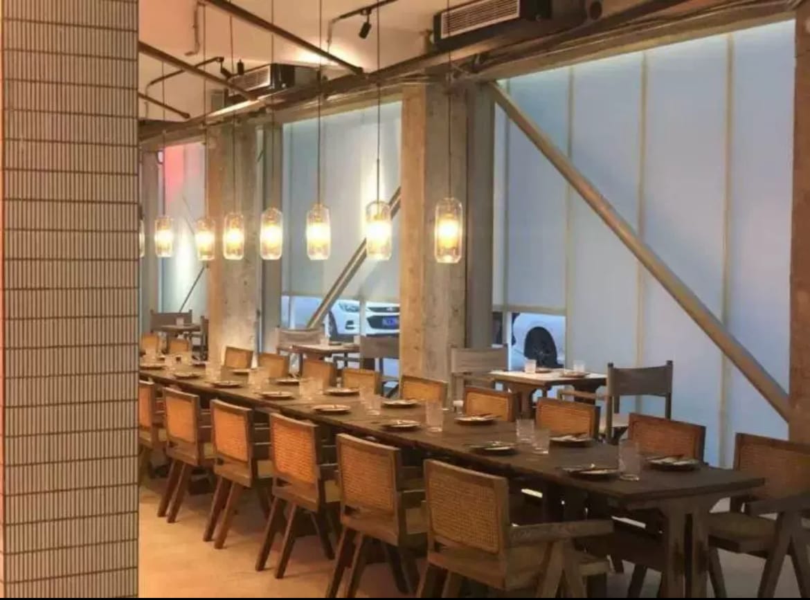 Customer photo review of Frosted Glass Swag Pendant Light