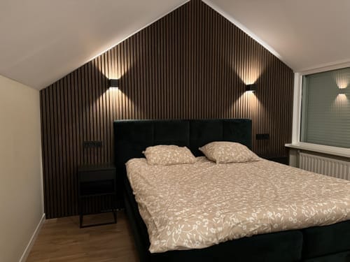 Customer photo review of Wooden Wall Panel | Mocca | Premium 3-sided Wood Veneer