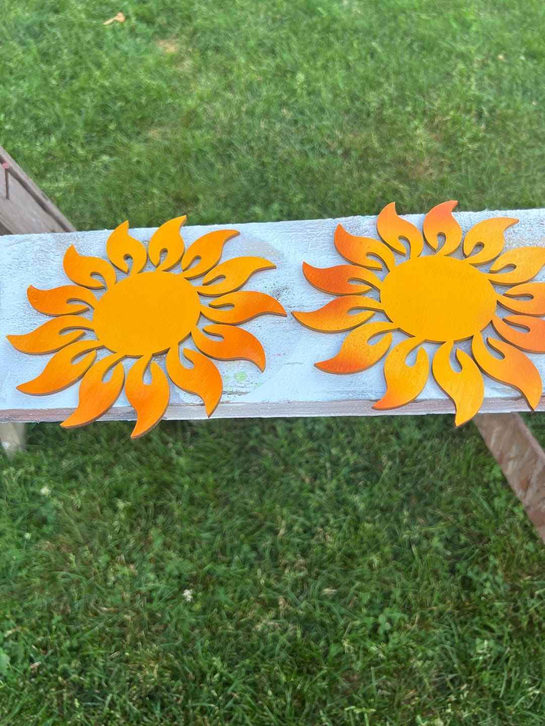 Customer photo review of Unfinished Wood Radiant Sun Silhouette | Summer | Celestial | Craft Cutout | up to 36"