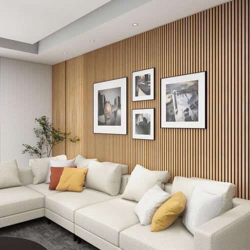 Customer photo review of Akustikpaneele Eiche Geräuchert - 240 cm x 60 cm