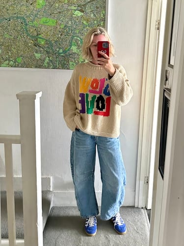 Customer photo review of The Tutti Frutti Jumper