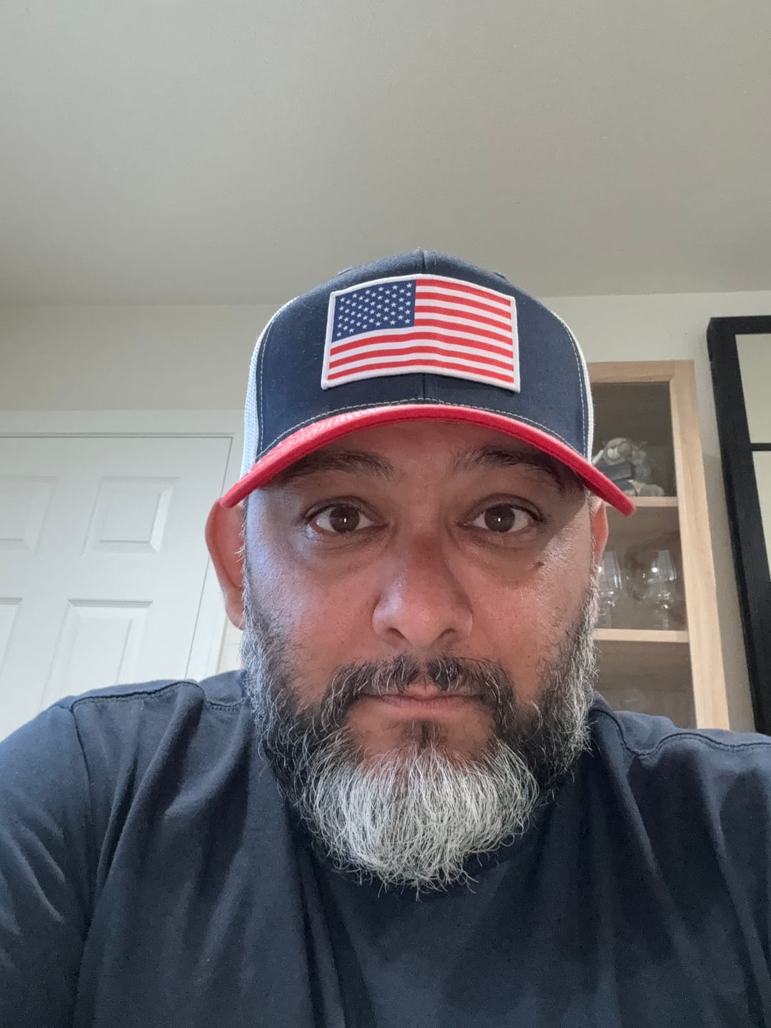 Customer photo review of USA Flag Woven Patch Hat