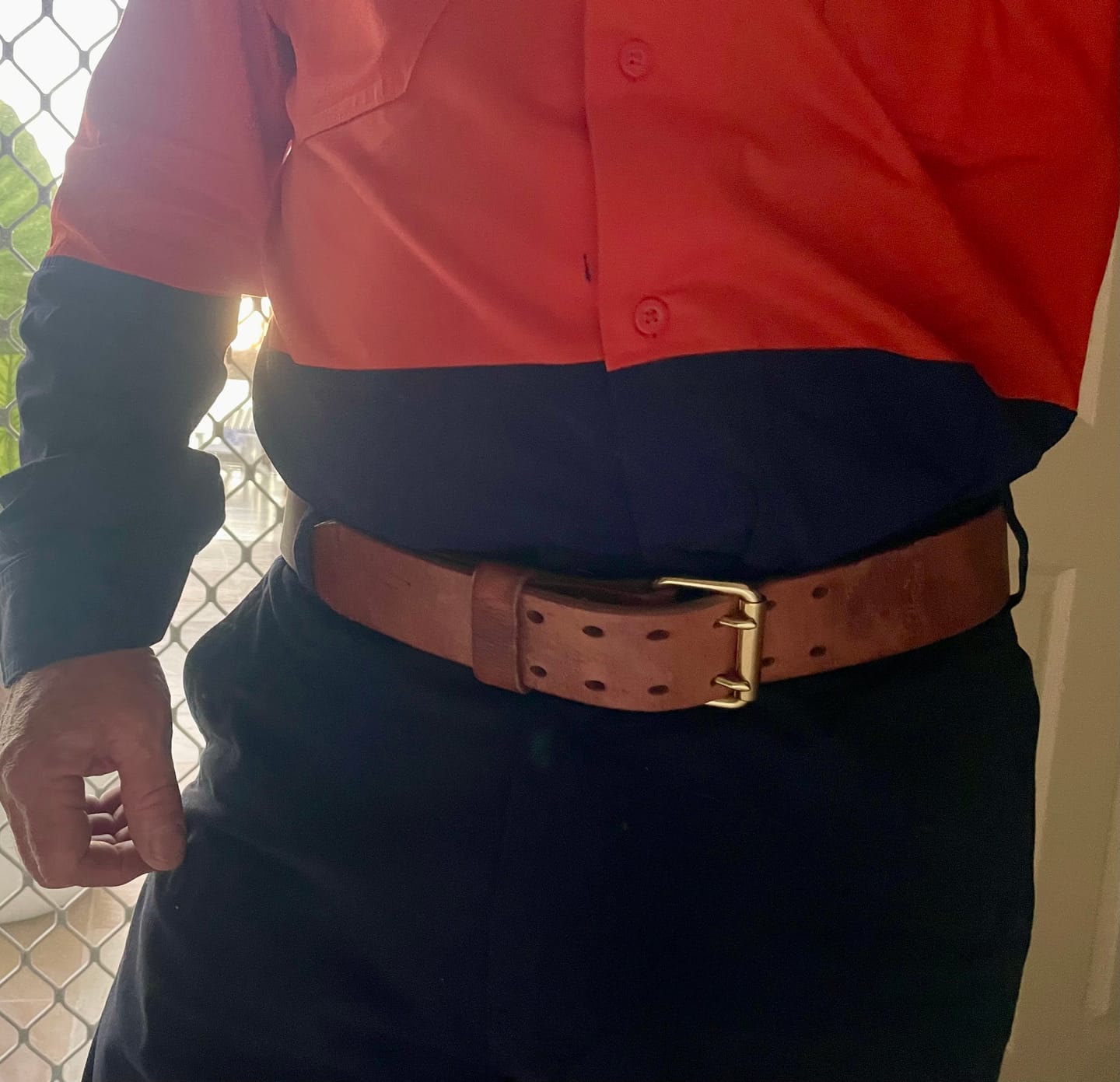 Customer photo review of The Unbreakable Belt - The Original - Old World Tan (Hermann Oak tannery)