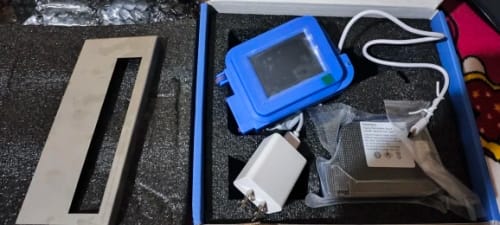 Customer photo review of Mini PrintPeak Handheld Inkjet Printer - Perfect for Curved Surfaces