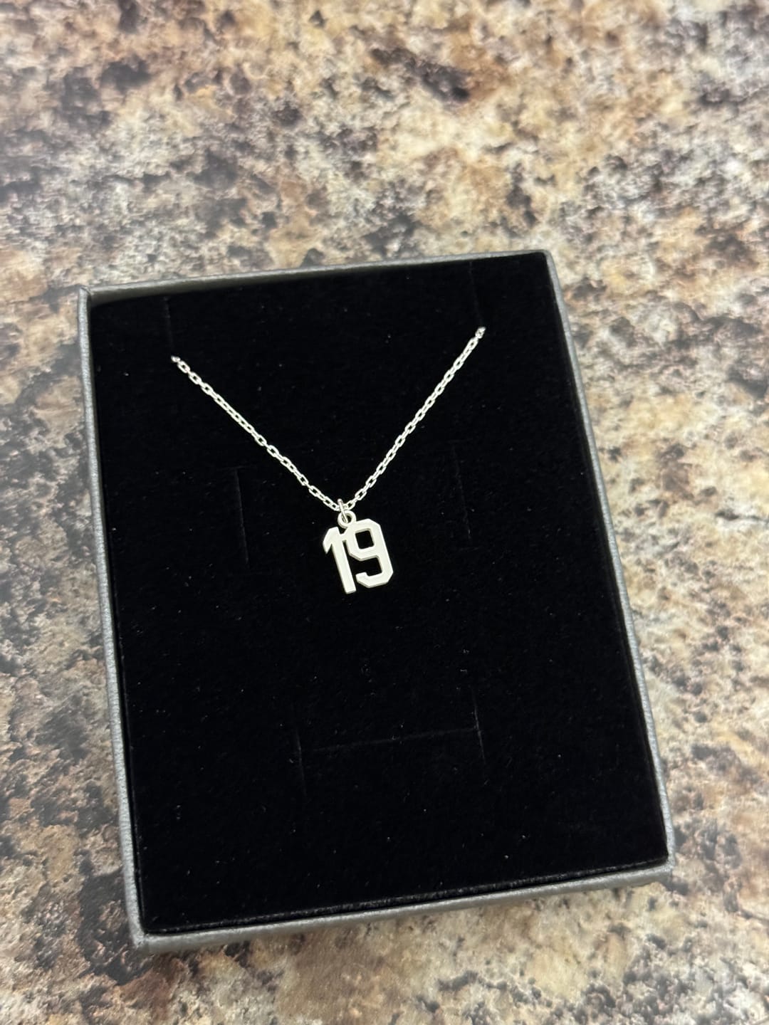 Customer photo review of Custom Number Necklace