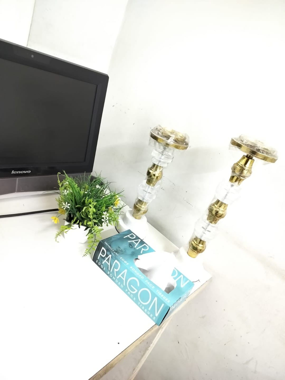 Customer photo review of Myra Marble Base Candle Holder