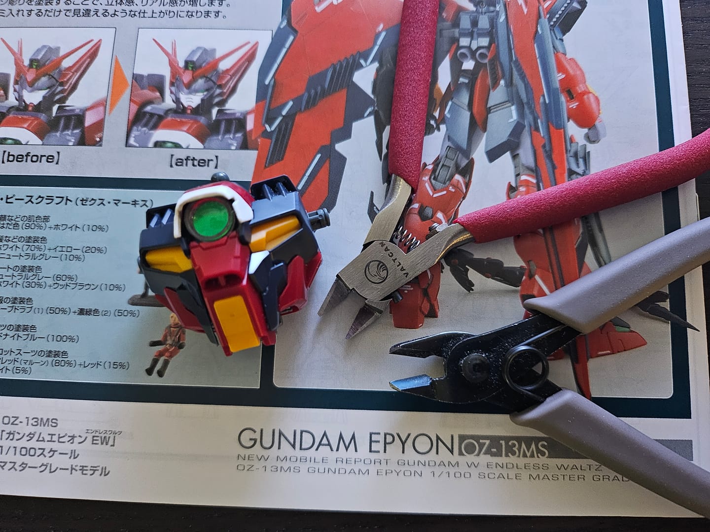 Customer photo review of Valtcan One Pull Pro Model Kit Nippers Sprue Cutter Single Sided Cutter Nipper with Case
