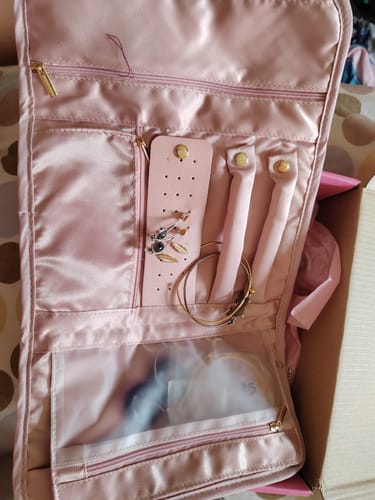 Customer photo review of Joyero Organizador Bolso Pink
