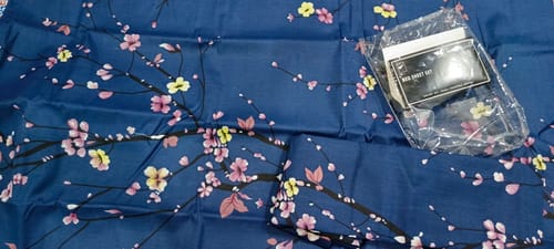 Customer photo review of Floral Navy-Bed Sheet Set
