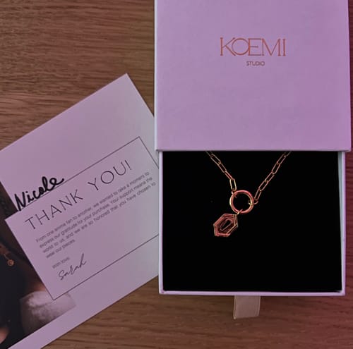 Customer photo review of Hashira Charm Necklace