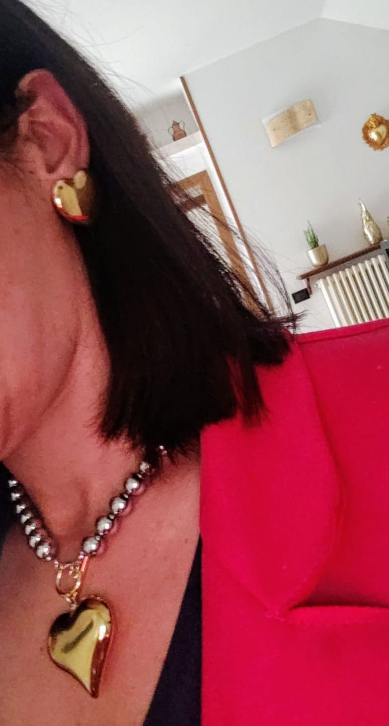 Customer photo review of COLLANA "CUORE BOMBATO"
