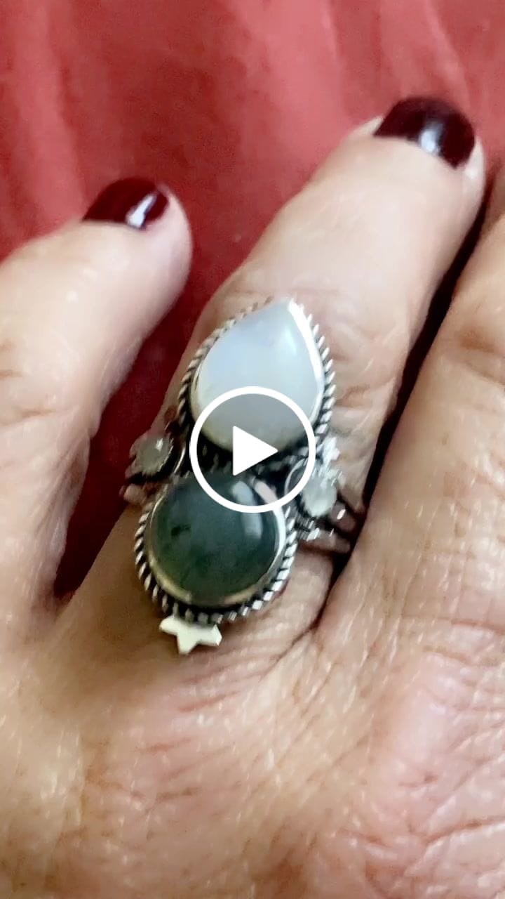 Customer video review of Celestial Moonstone and Labradorite Silver Ring