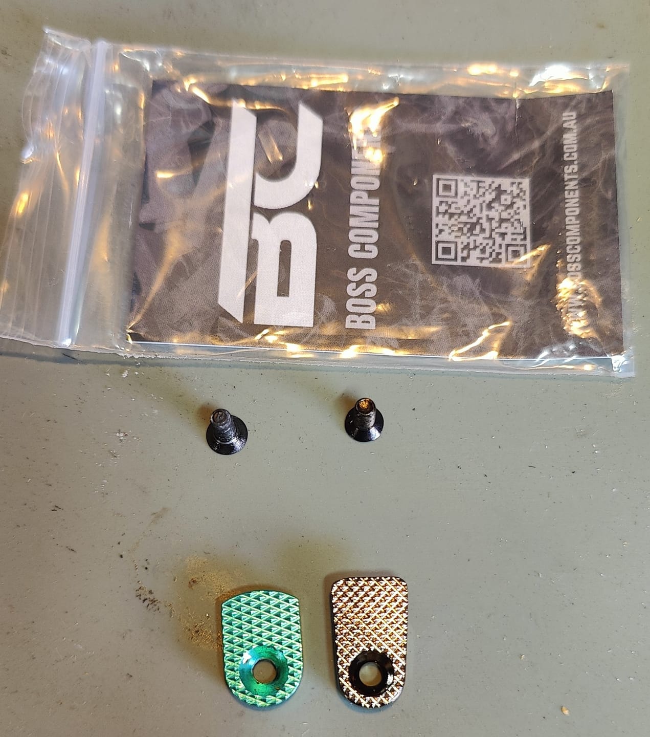 Customer photo review of CZ Shadow 2 Stainless Steel Extended Magazine Release Button