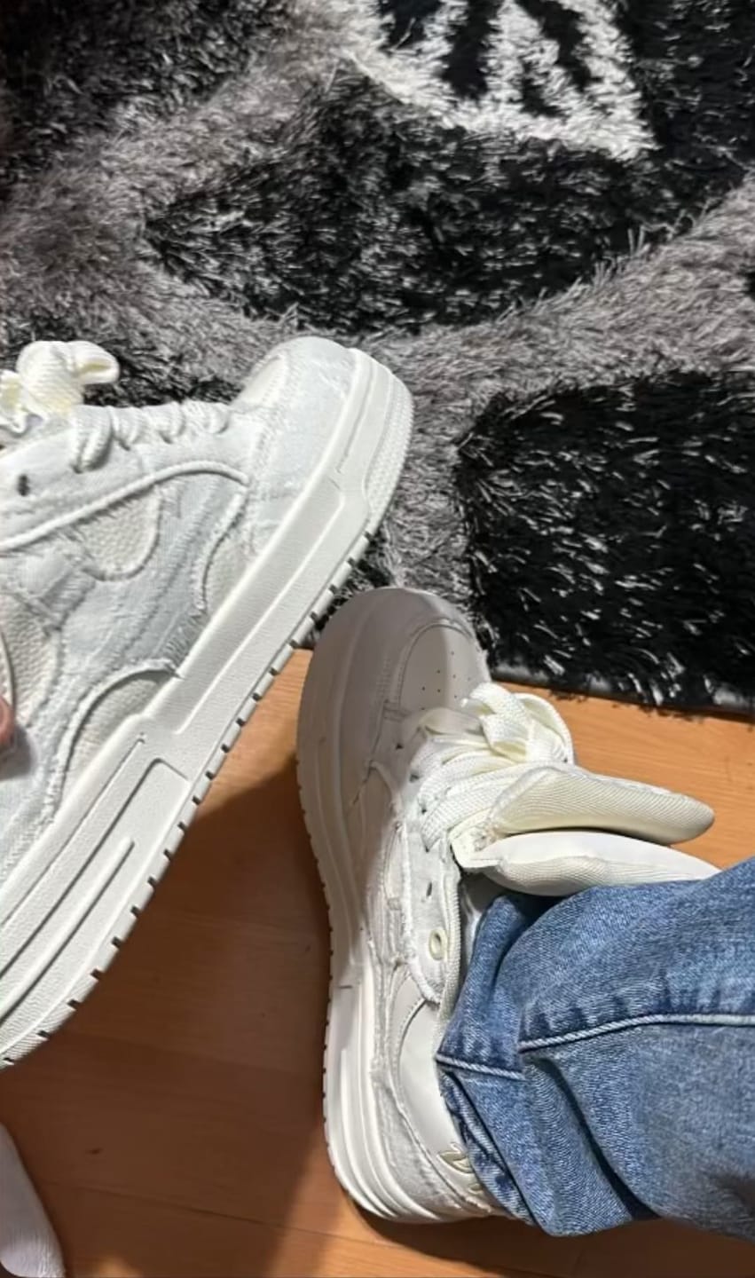 Customer photo review of Double Tongue Sneakers