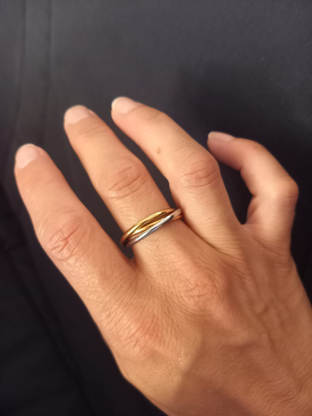Customer photo review of Bague d'Anxiété Acier Inoxydable - 3 Anneaux