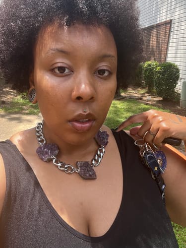 Customer photo review of XL Raw Geode Chain 2of2