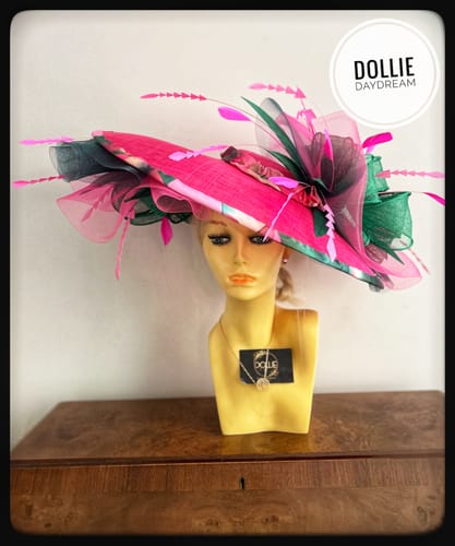 Customer photo review of Sinamay Wide Fascinator Base 39 x 49cm HA082