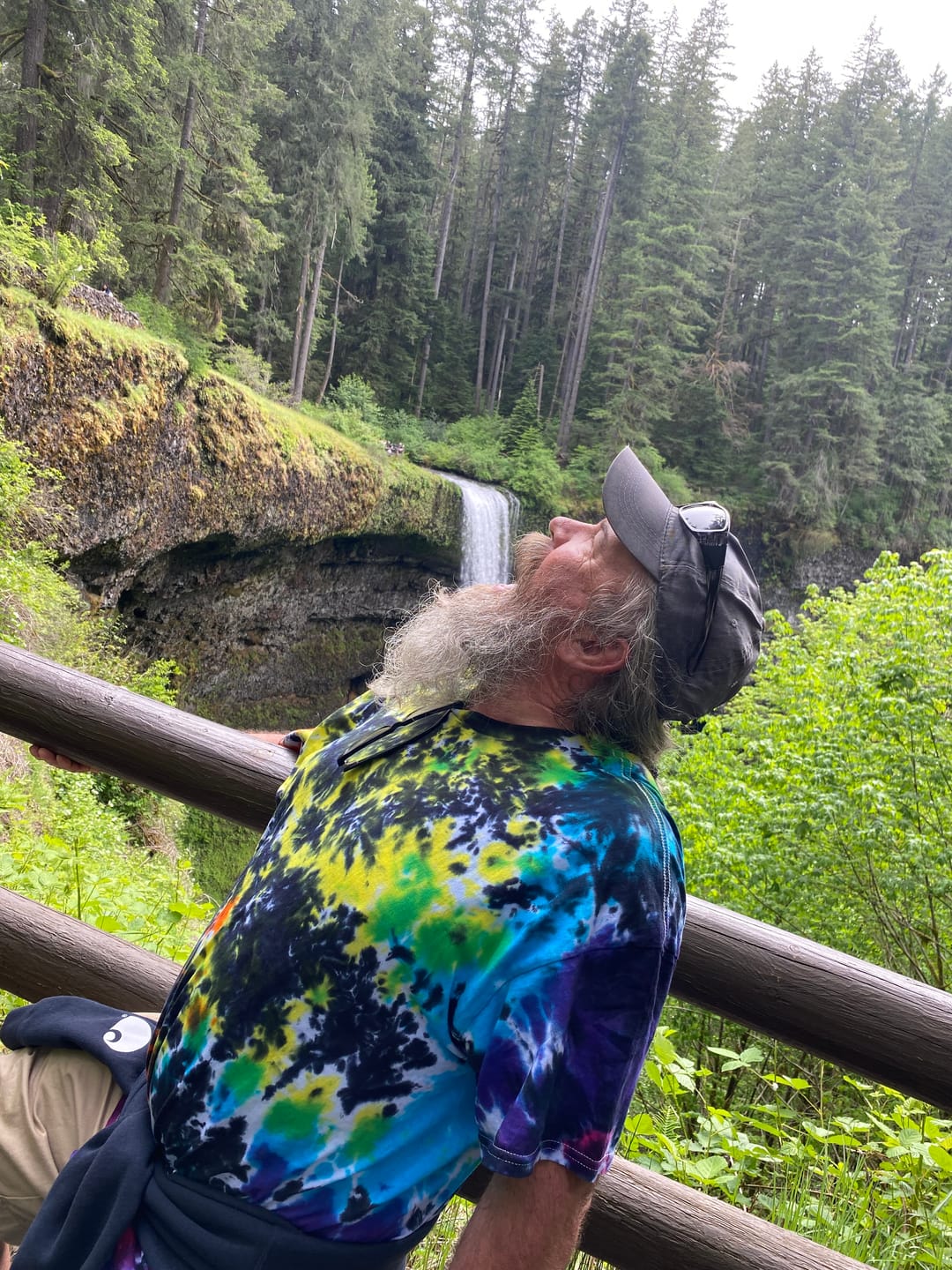 Customer photo review of Black Rainbow Splat Tie Dye T Shirt