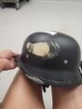 Customer photo review of Mayan Style Half Helmet Lightweight Face German Style DOT Helmet - Matte Black