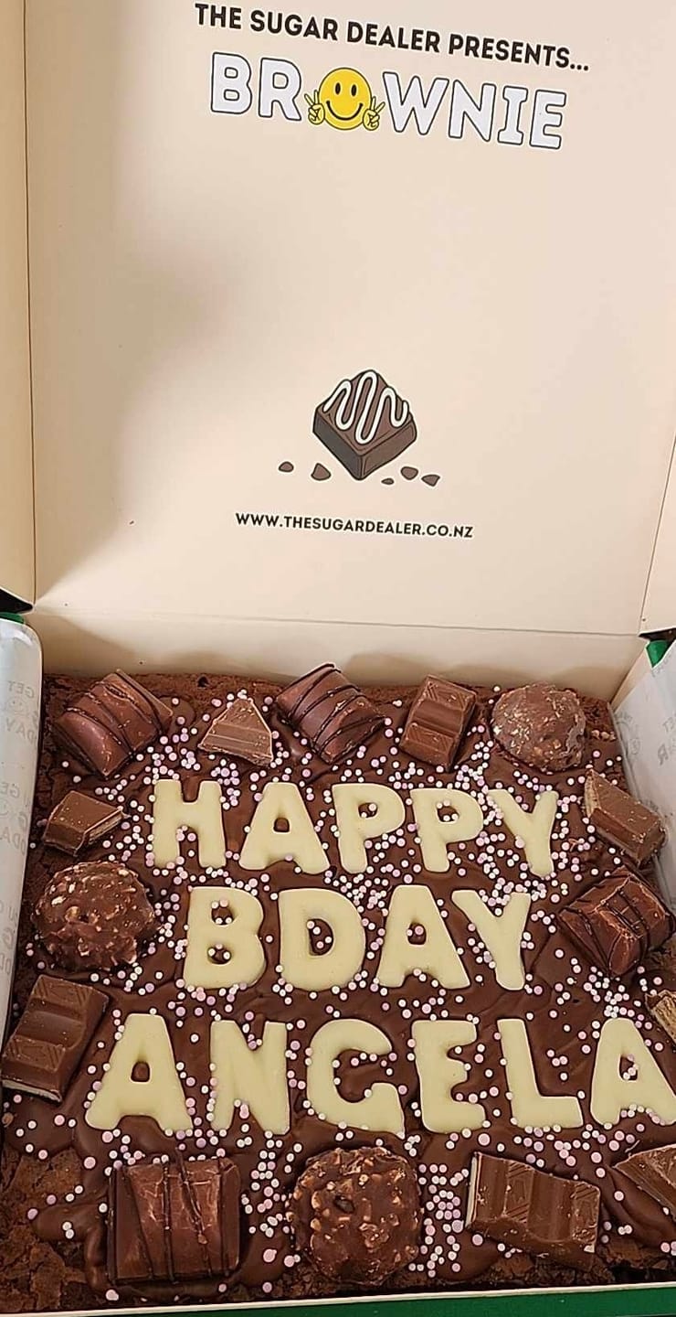 Customer photo review of Chocolate fiend custom brownie