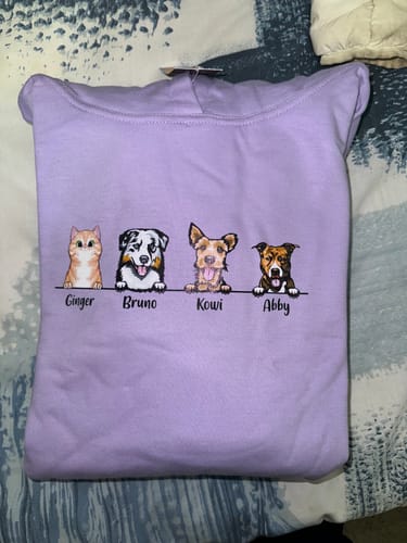 Customer photo review of Animated Pets HOODIE (Unisex)