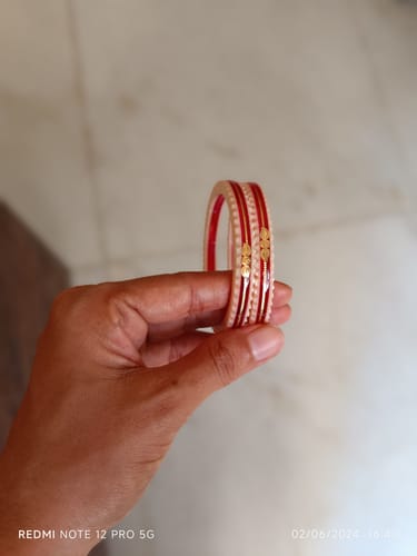 Customer photo review of Red – “Crimson Charm Women’s Bangle”