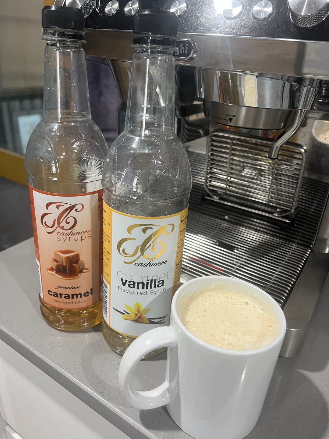 Customer photo review of Caramel Coffee Syrup