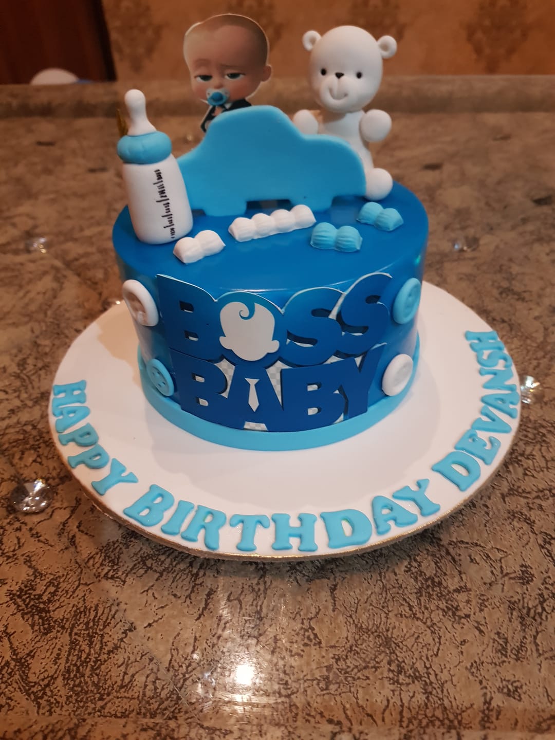 Customer photo review of Boss baby Toy Design Cake