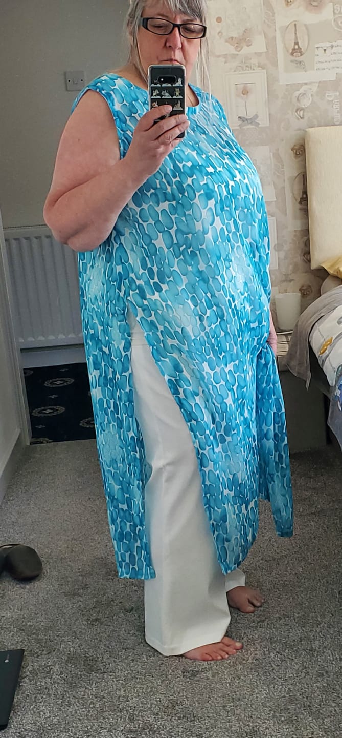 Customer photo review of Viscose Linen Woven Stretch Fabric