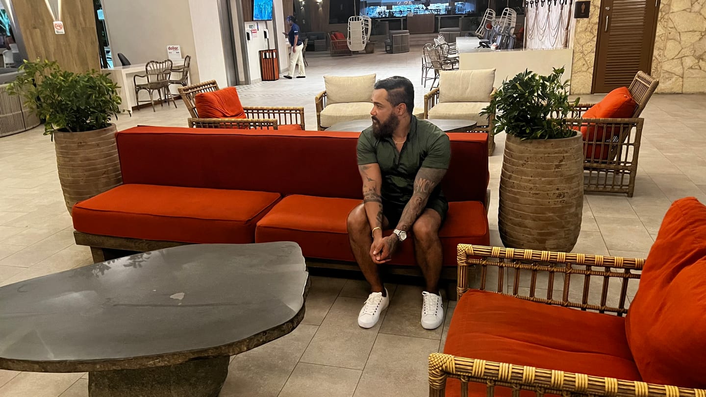 Customer photo review of Olive Mens Romper