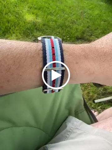 Customer video review of Classic Military Style Strap - Classic Racing Stripes