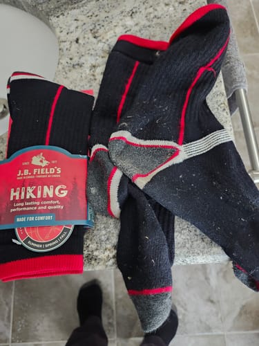 Customer photo review of J.B. Field's Hiking "Mesh Air GT" 75% Merino Wool Sock - SOCK OF THE WEEK