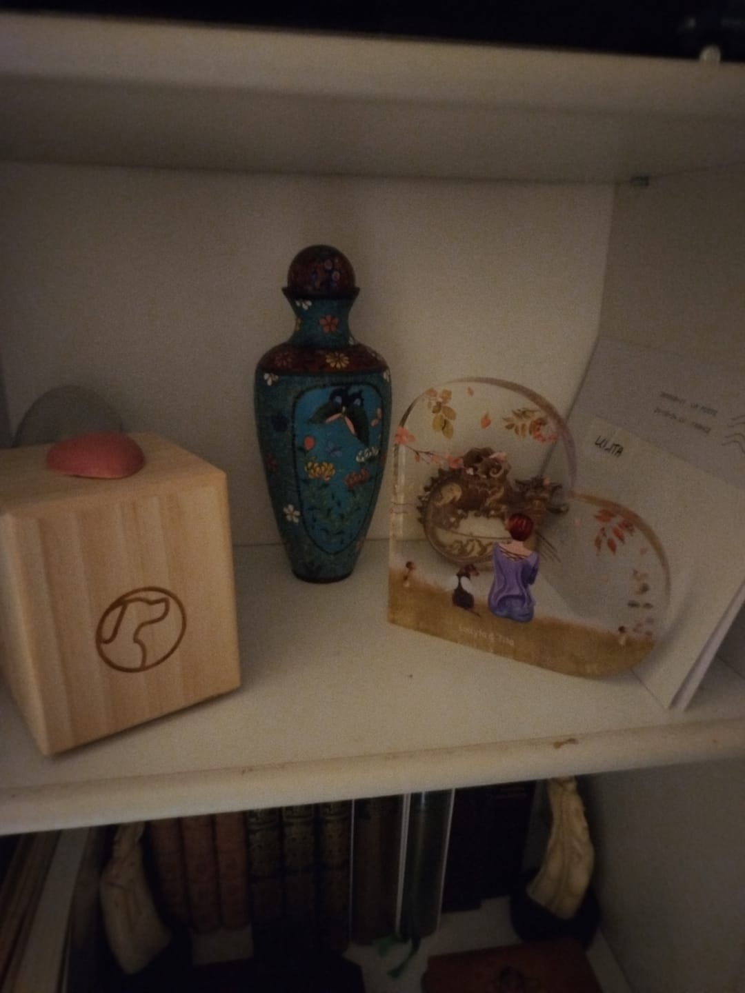 Customer photo review of Toujours à mes côtés - Cœur en verre personnalisé