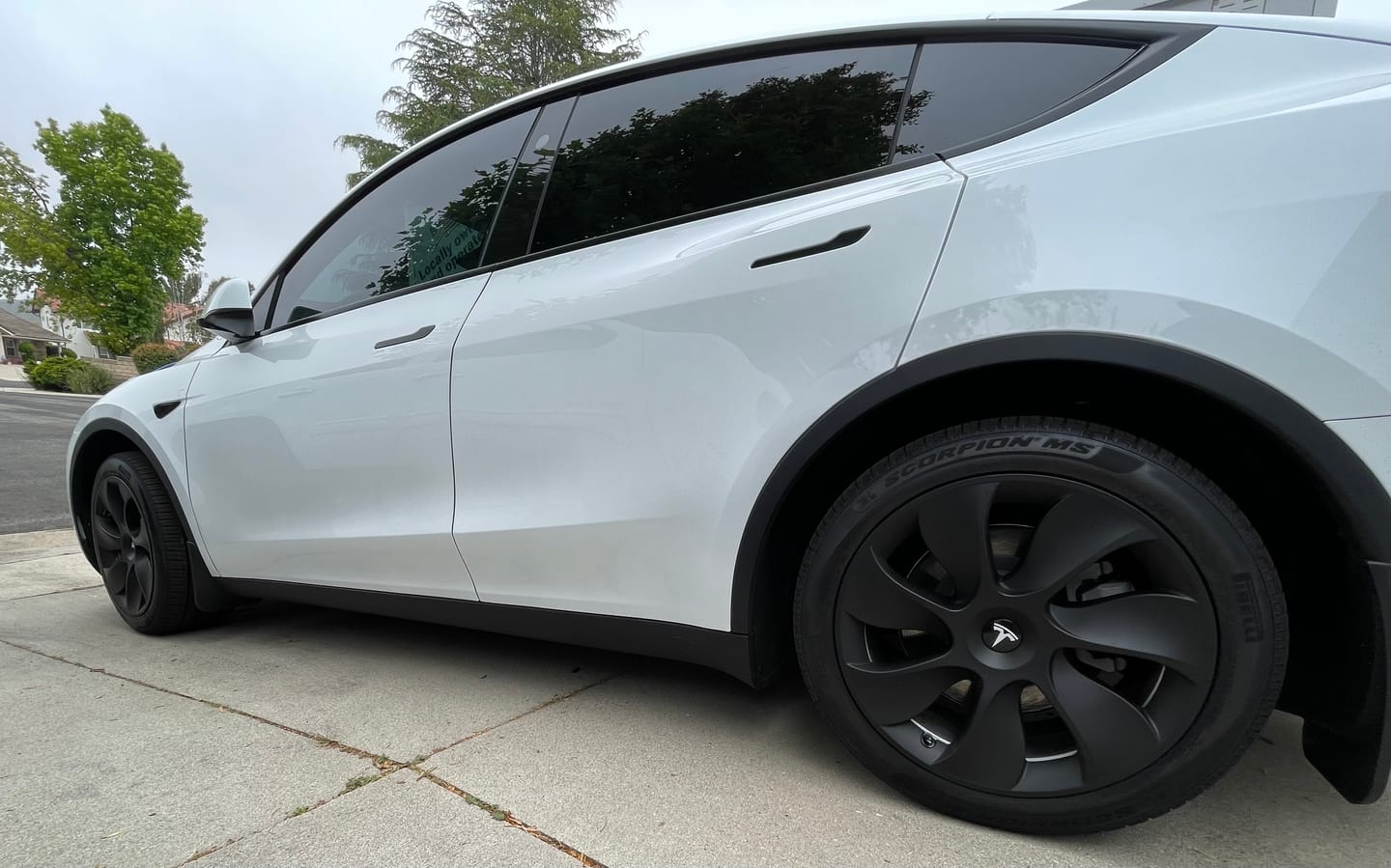 Customer photo review of TESPLUS 19'' Induction Style Wheel Cover for Model Y
