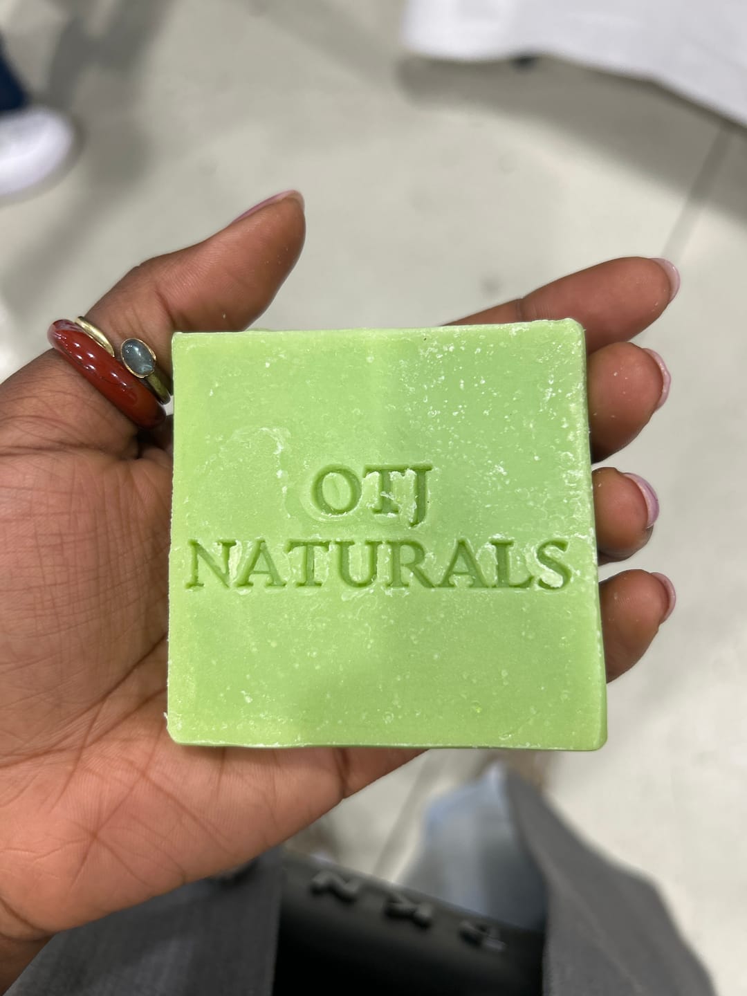Customer photo review of Grace Bar Body Soap with lemon shea