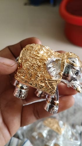 Customer photo review of Elephant Gold Silver Pair 2"